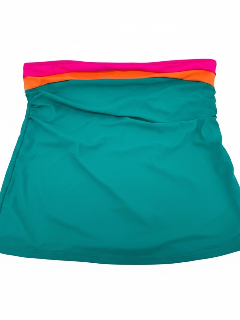 Beachsissi women’s  colorblock teal Tankini swim top only size L NWT
